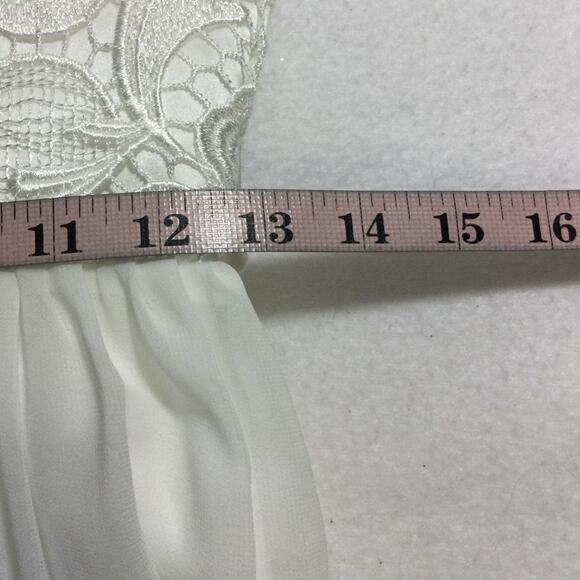 GIRL'S PARTY DRESS SZ 10 white lace flower girl communion baptism NEW B103 - Picture 5 of 7